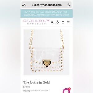 Clear bag never used retails 70.00